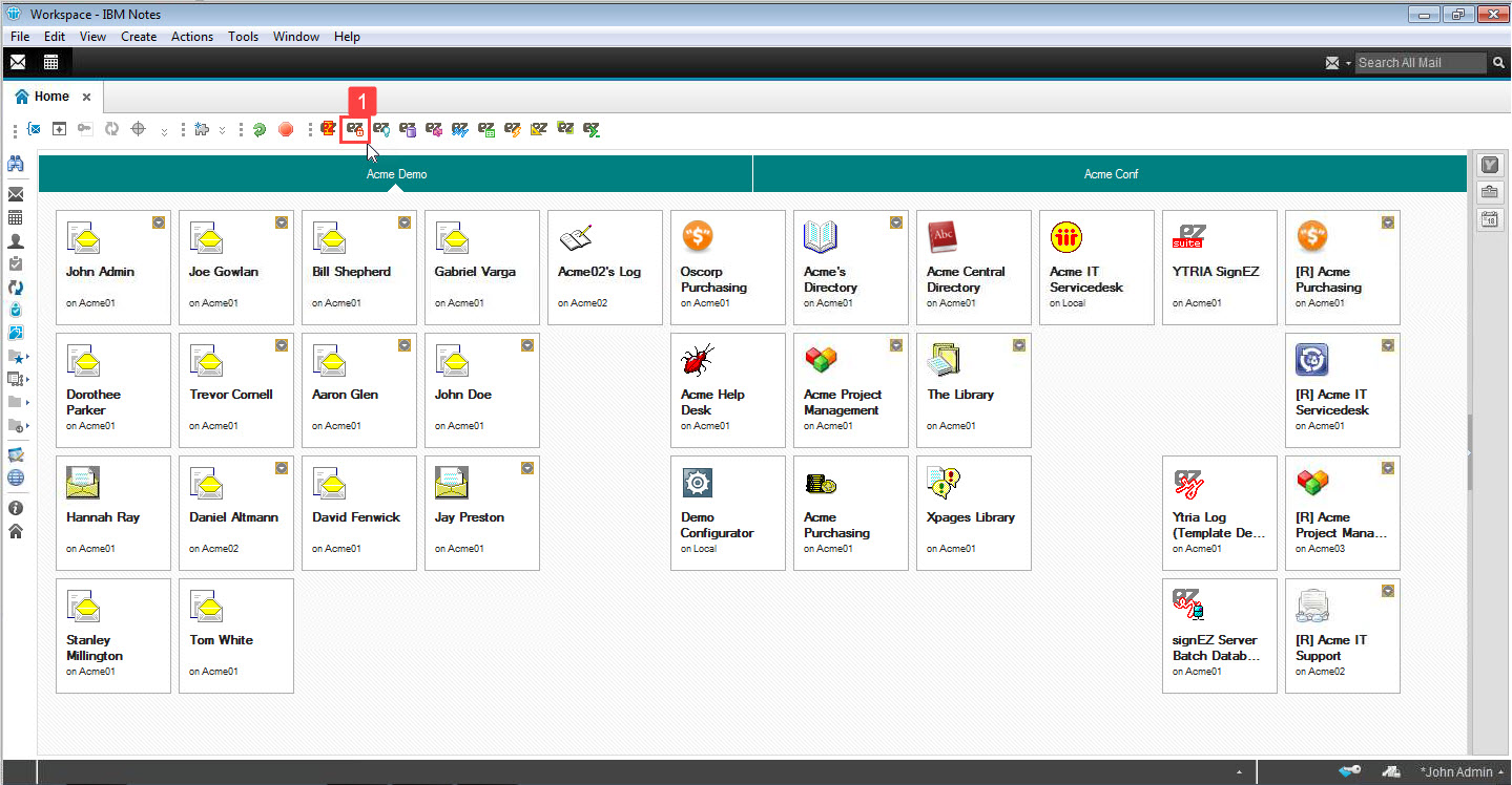 Click on the aclEZ toolbar icon to get started