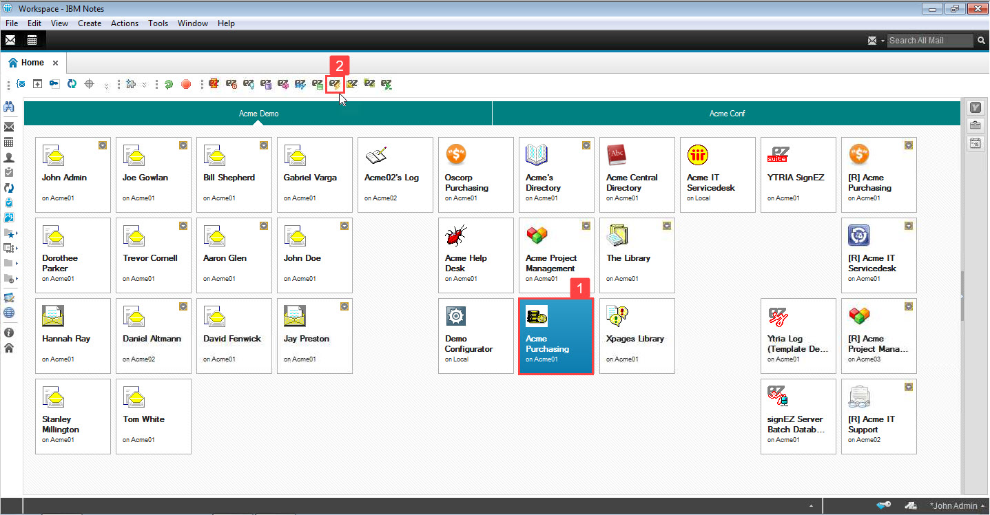 Click on the actionBarEZ toolbar icon to get started