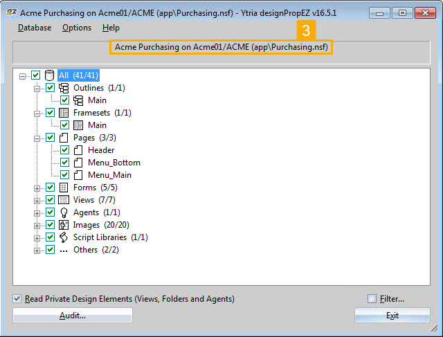 Your database is now loaded in designPropEZ