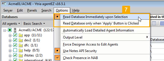 Depending on how the read database option is set, your database will either load automatically or require information