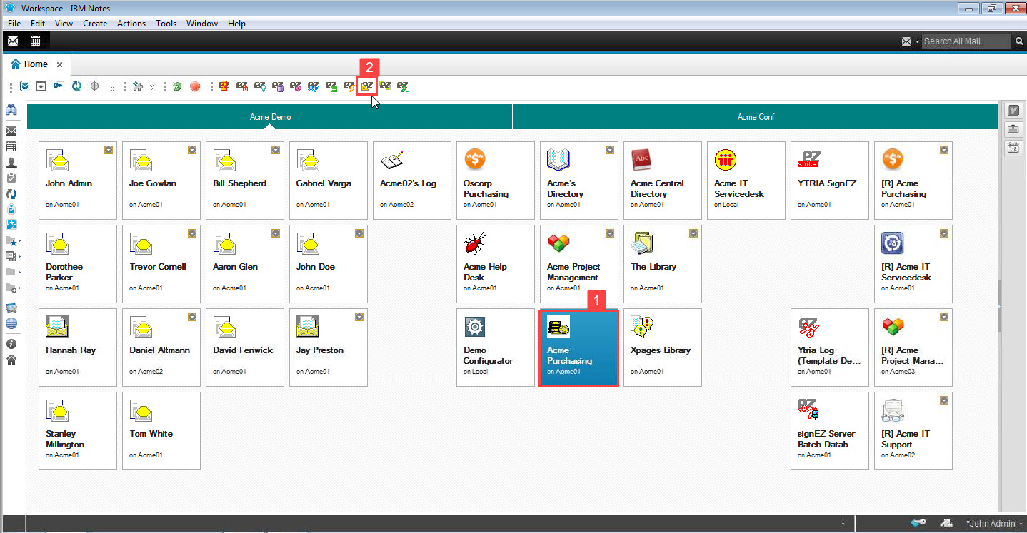 Click on the signEZ toolbar icon to get started