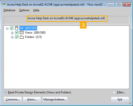After clicking the icon, your database will be loaded in viewEZ