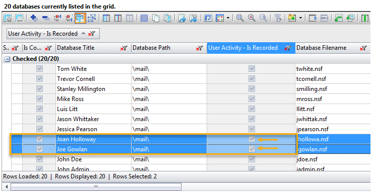 The main grid of databaseEZ will reflect your applied changes. Check and see if the settings are correct
