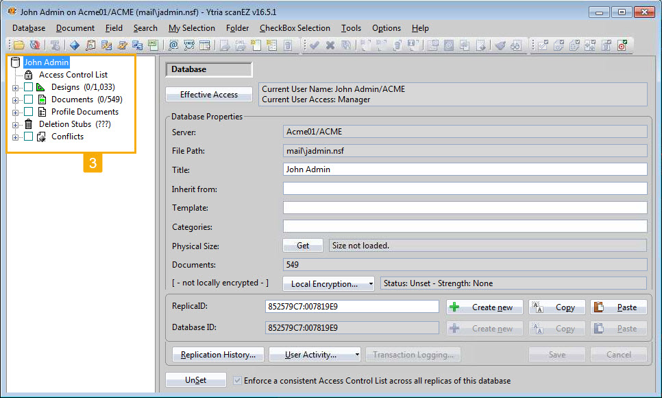 Your database is now loaded in scanEZ