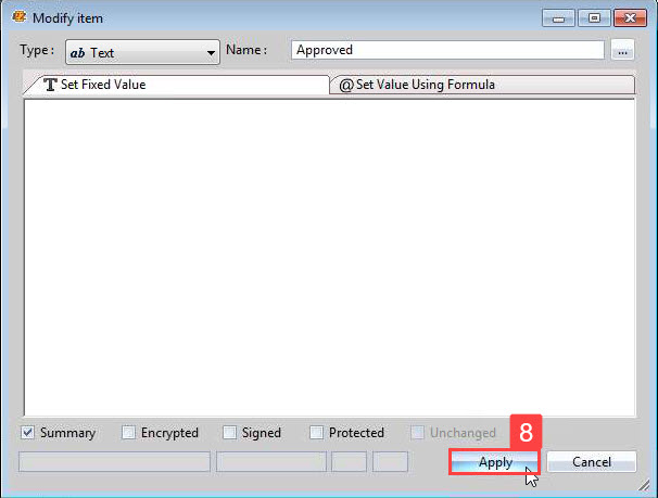 Click 'Apply' to save your changes