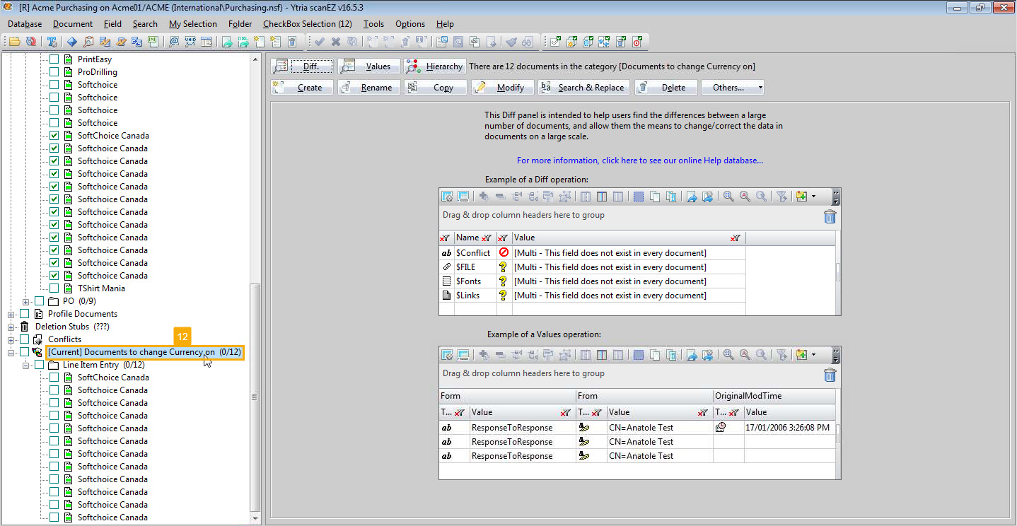 Your selected documents are now in a virtual My Selection folder