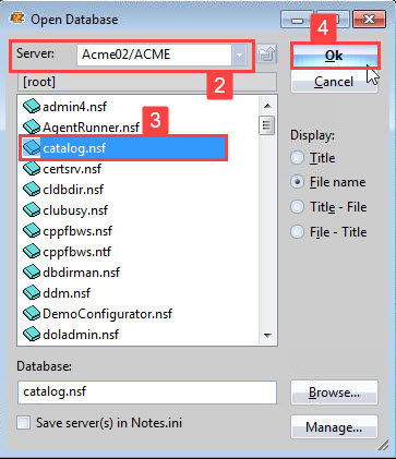Choose your database and click 'OK'